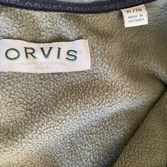 Orvis men’s jacket, light green w/ hunter green accents, XL coat - Picture 3 of 8